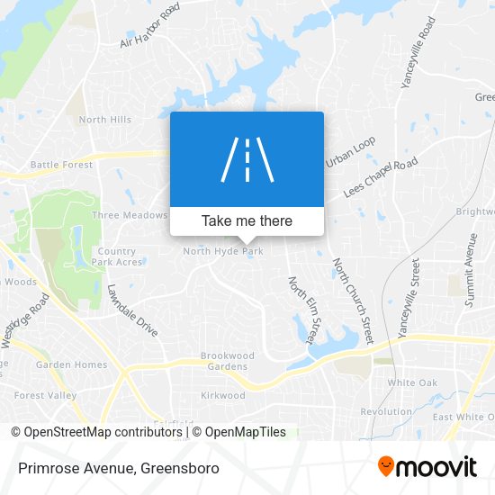 Primrose Avenue map