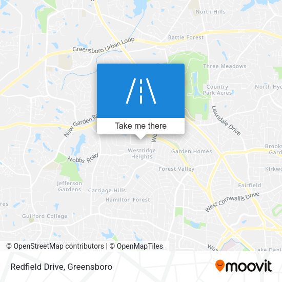 Redfield Drive map