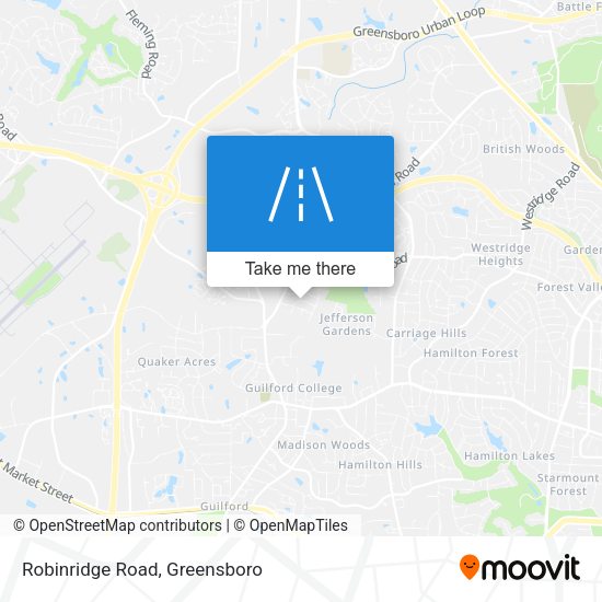 Robinridge Road map