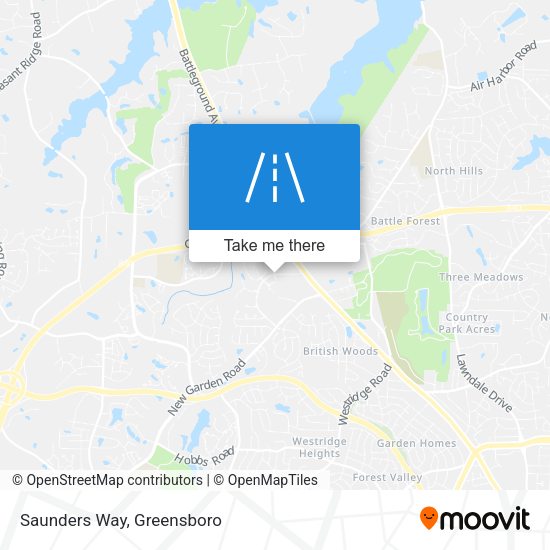 Saunders Way map