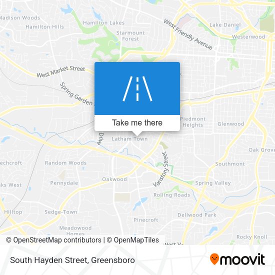 South Hayden Street map
