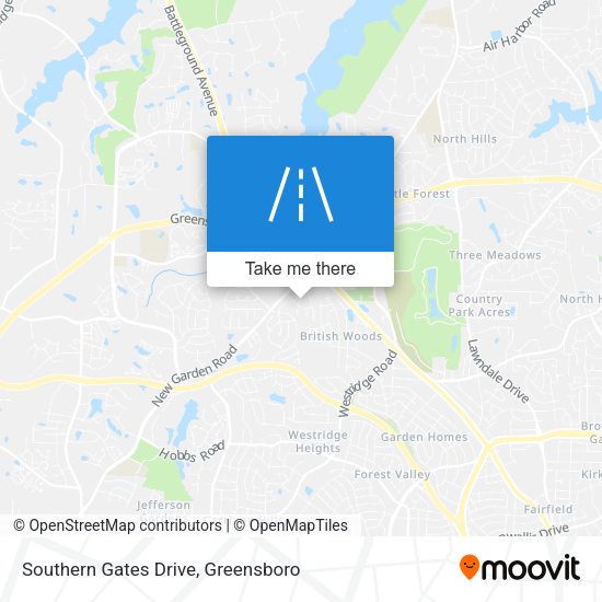 Southern Gates Drive map