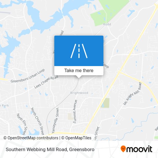 Southern Webbing Mill Road map