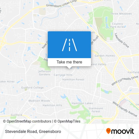 Stevendale Road map