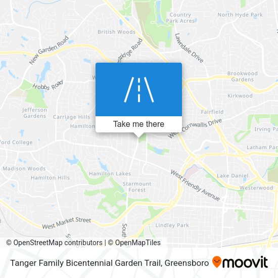 Mapa de Tanger Family Bicentennial Garden Trail