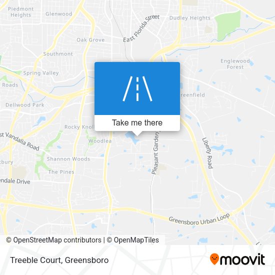 Mapa de Treeble Court