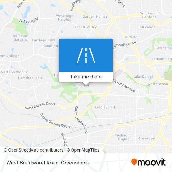 West Brentwood Road map