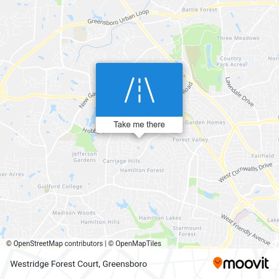Westridge Forest Court map