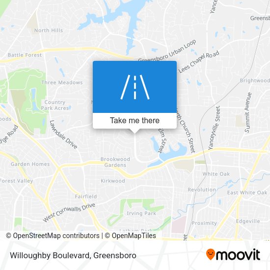 Willoughby Boulevard map