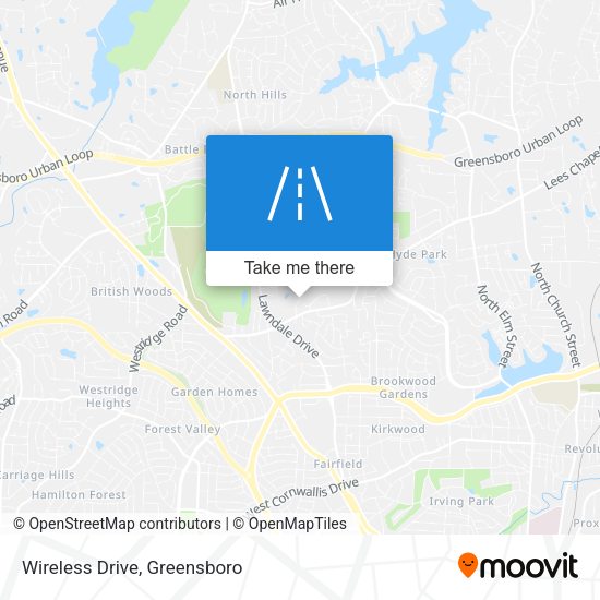 Mapa de Wireless Drive