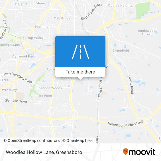 Woodlea Hollow Lane map