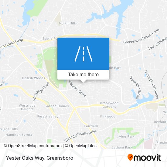 Yester Oaks Way map