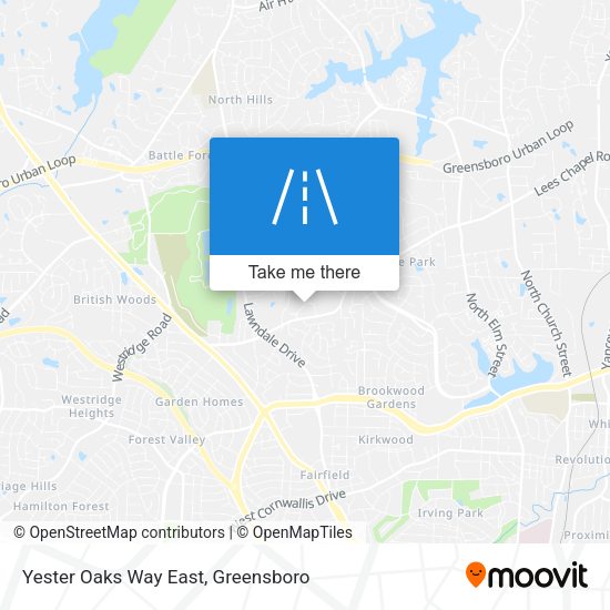 Yester Oaks Way East map