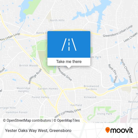 Yester Oaks Way West map