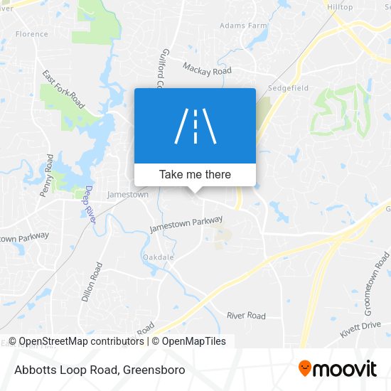 Abbotts Loop Road map
