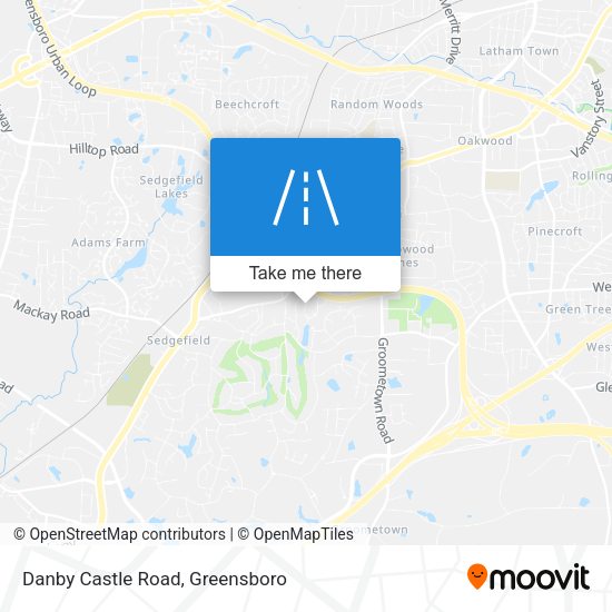 Danby Castle Road map
