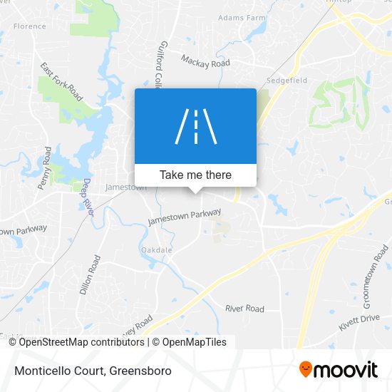 Monticello Court map