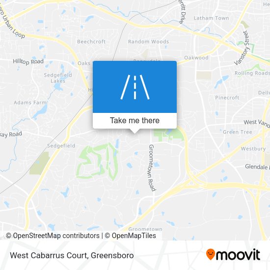 West Cabarrus Court map