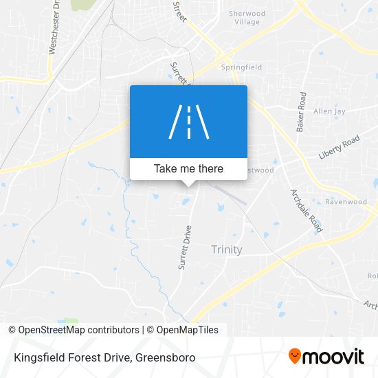 Kingsfield Forest Drive map