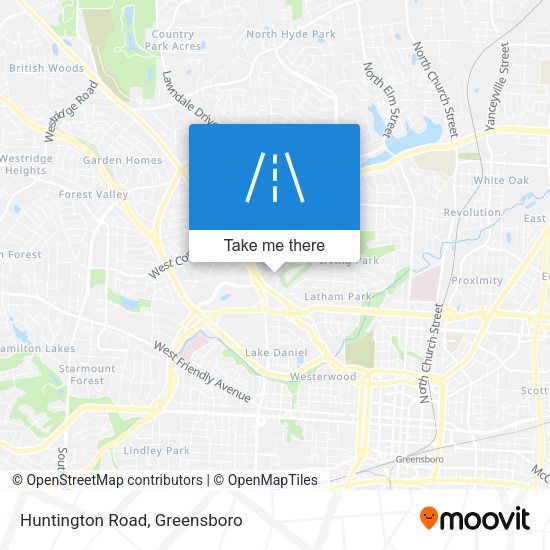 Huntington Road map