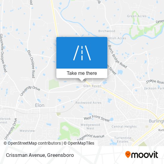 Crissman Avenue map