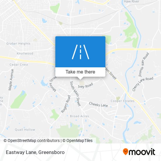 Eastway Lane map