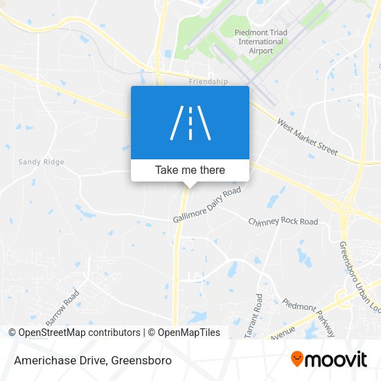 Americhase Drive map