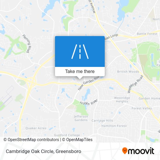 Cambridge Oak Circle map