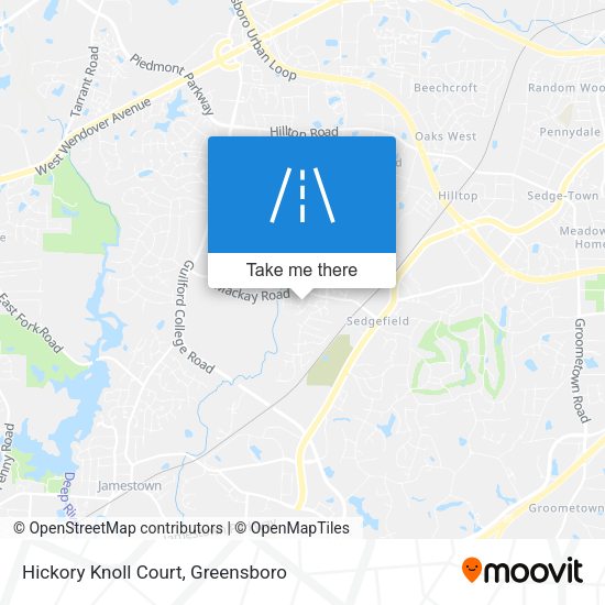 Mapa de Hickory Knoll Court