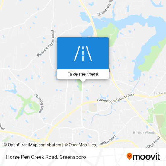 Horse Pen Creek Road map