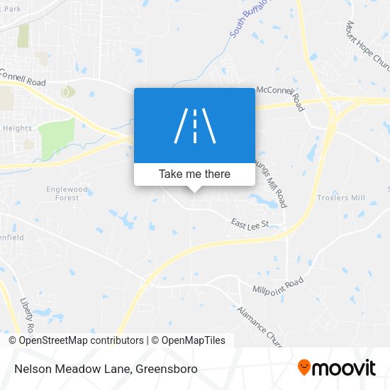 Nelson Meadow Lane map