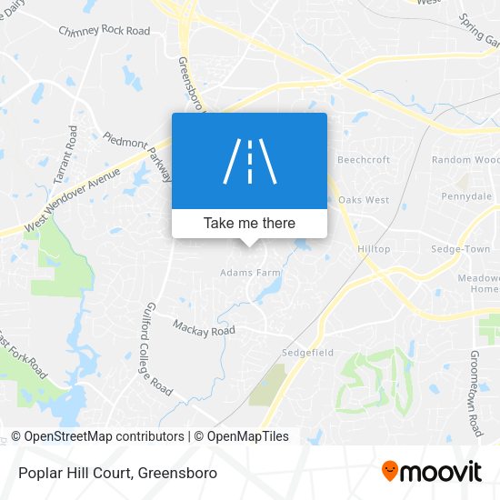Poplar Hill Court map