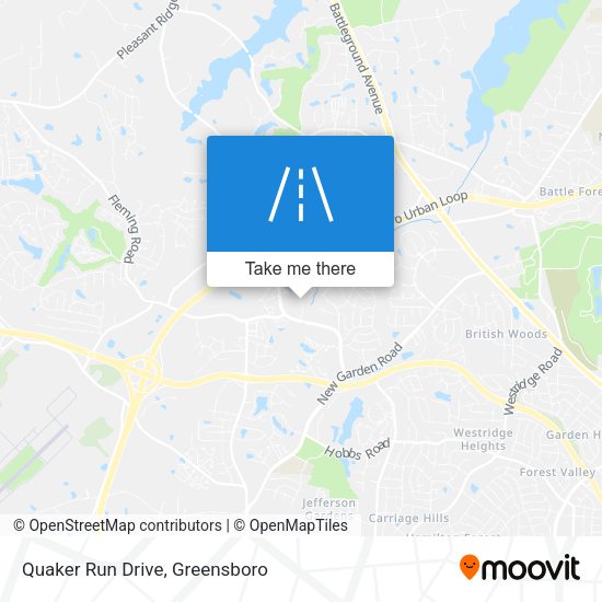 Quaker Run Drive map