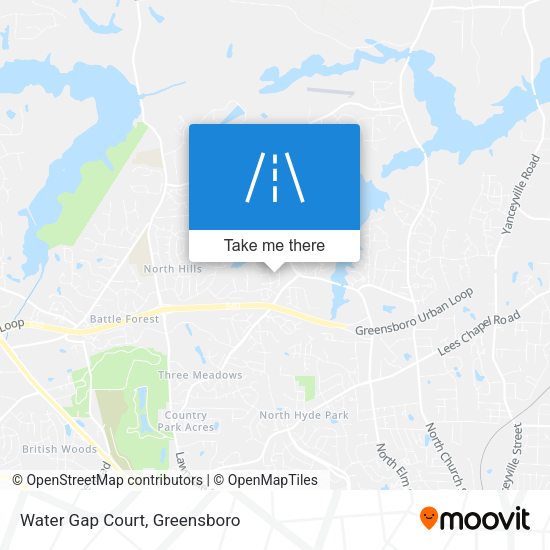 Mapa de Water Gap Court