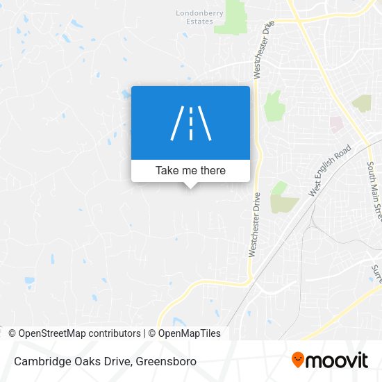 Mapa de Cambridge Oaks Drive