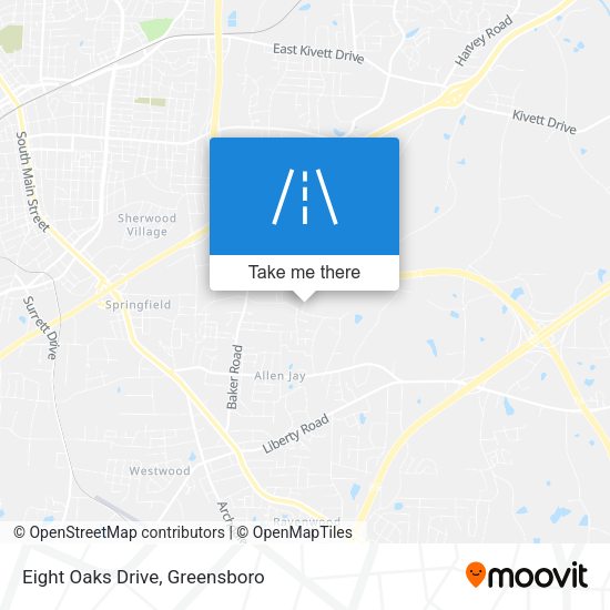 Eight Oaks Drive map