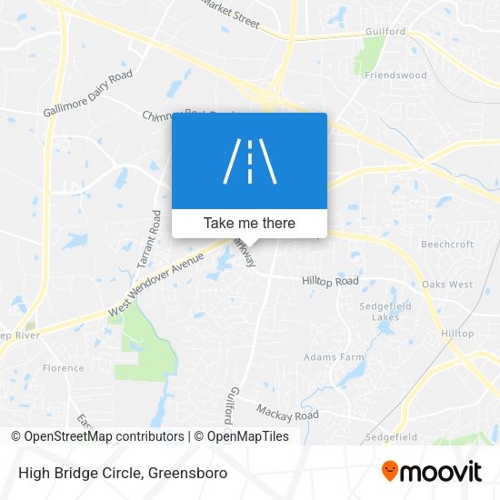 High Bridge Circle map
