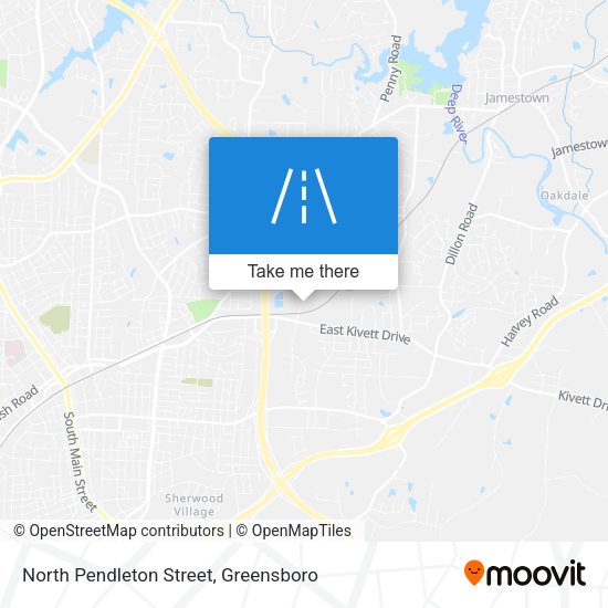 Mapa de North Pendleton Street