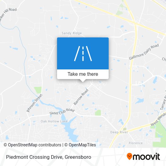 Piedmont Crossing Drive map