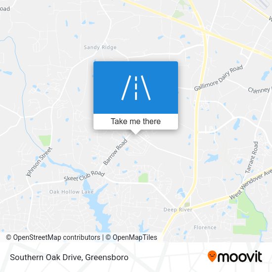 Southern Oak Drive map