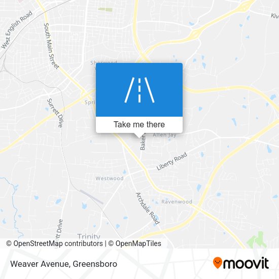 Mapa de Weaver Avenue