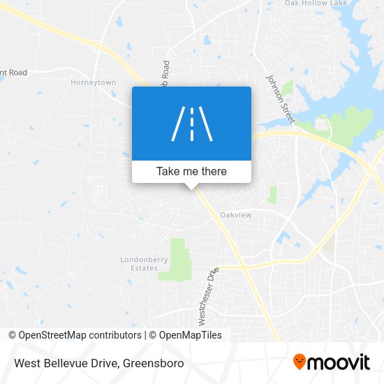 West Bellevue Drive map