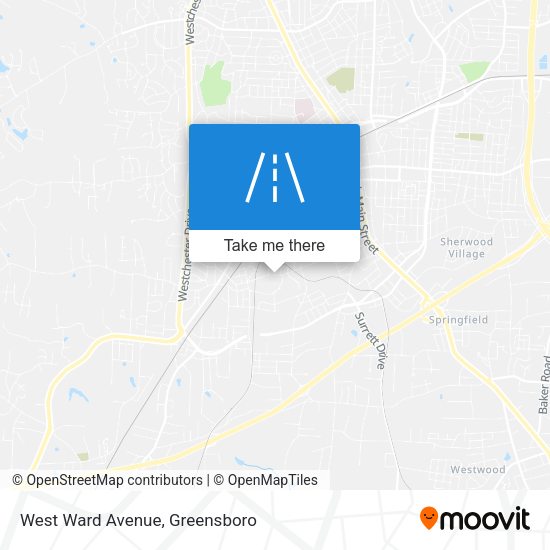 West Ward Avenue map