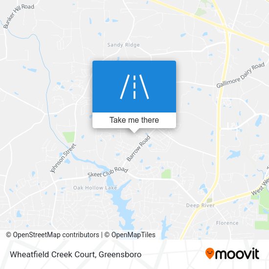 Mapa de Wheatfield Creek Court