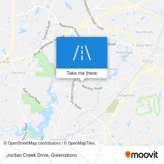 Mapa de Jordan Creek Drive