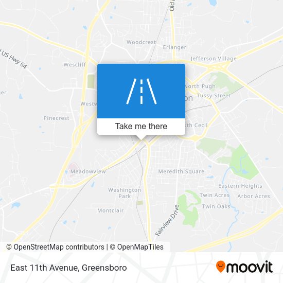 East 11th Avenue map