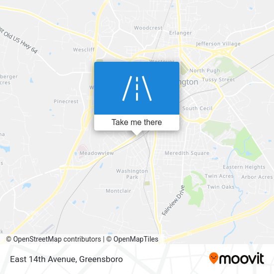 Mapa de East 14th Avenue