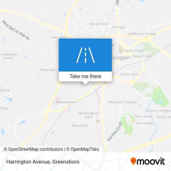 Harrington Avenue map