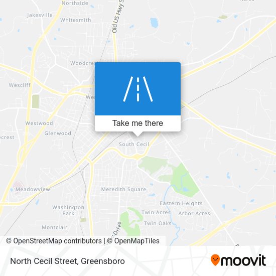 North Cecil Street map