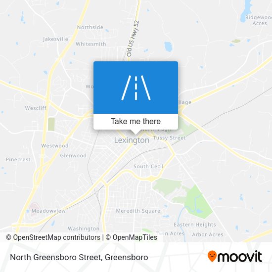 North Greensboro Street map